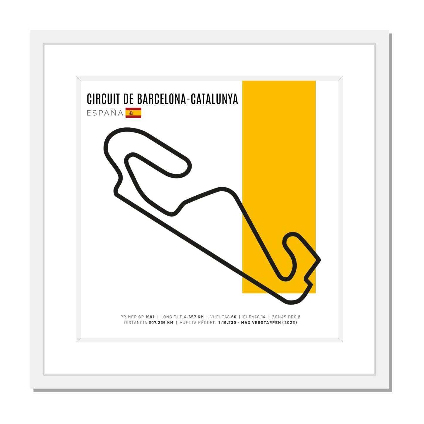 F1 - Circuito 3D Enmarcado | Circuit de Barcelona- Circuito 3D Enmarcado |Catalunya (España)