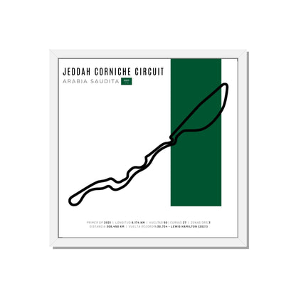 F1 –  Circuito 3D Enmarcado | Jeddah Corniche Circuit (Arabia Saudita)